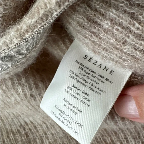 Sezane Barry Cardigan Light Beige - Size M - Picture 4 of 4
